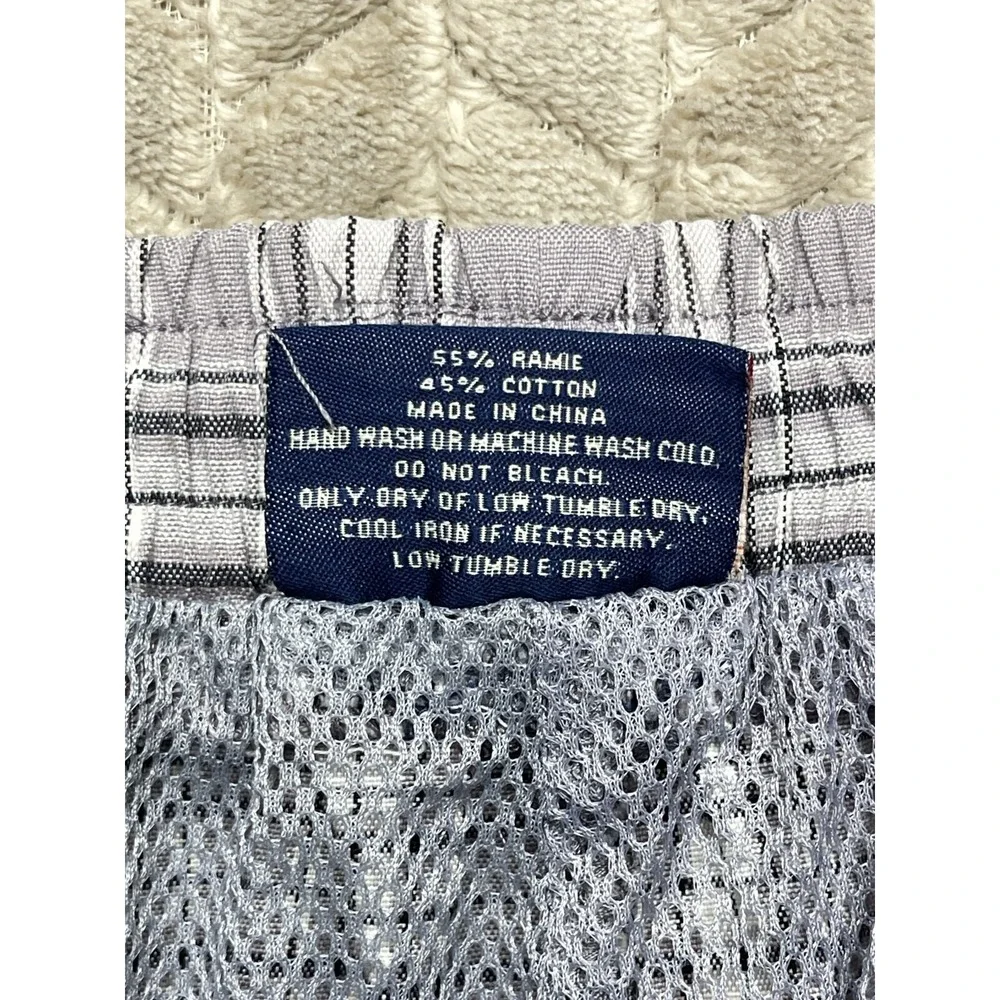 B Sports Men's XL Board Shorts/Trunks Gray Stripes‎ Cargo Trunks